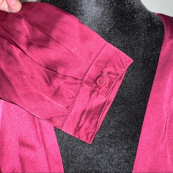Satin mini burgundy dress - Picture 11 of 11